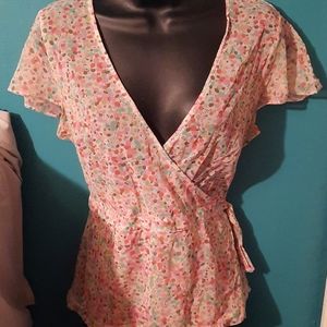 New York & Co sheer top size L